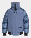 Canada Goose Men's Paradigm Chilliwack Down Hooded Bomber Jacket In Blue