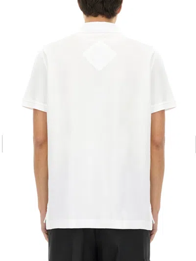 Canada Goose Men Polo With Logo In White