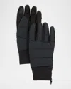 Canada Goose Quilted Padded Gloves With Contrasting Logo In Black