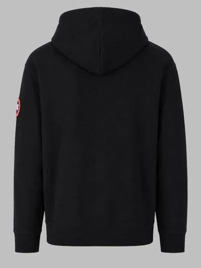 Canada Goose Felpa Con Patch Logo E Cappuccio In Black