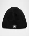 Canada Goose Men's Rib-knit Cotton Beanie In Black
