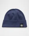 Canada Goose Men's Rib-knit Cotton Beanie In Blue