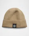 Canada Goose Men's Rib-knit Cotton Beanie In Neutral