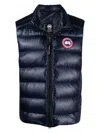 Canada Goose Hybridge Slim-fit Merino Wool And Quilted Nylon Down Gilet In Black