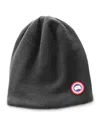 Canada Goose Men's Standard Logo Toque Winter Beanie Hat In Gray