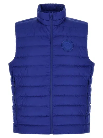 Canada Goose Men Electric Blue Polyester Sleeveless Stratus Down Jacket