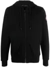 Canada Goose Hooded Sweater With Front Pockets And Ribbed Cuffs In Black