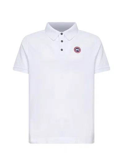 Canada Goose Men Beckley Polo Shirt In Structured Cotton In Yellow