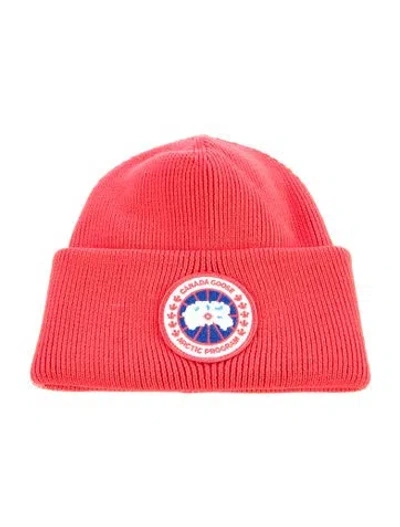 Pre-owned Canada Goose Mens Beanie W/tags In Red