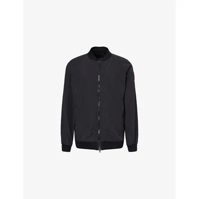 Canada Goose Mens Black - Noir Faber Brand-patch Shell Bomber Jacket