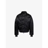 Canada Goose Black Seguin Aviator Down Bomber Jacket In Black