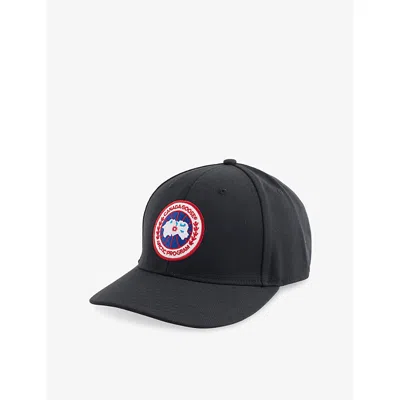 Canada Goose Mens Black Arctic Logo Woven Cap