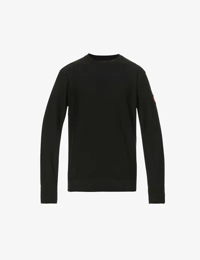 Canada Goose Dartmouth Brand-patch Wool Jumper In Black