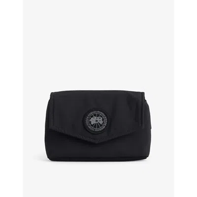 Canada Goose Mens  Brand-embroidered Mini Shell Bag In Black