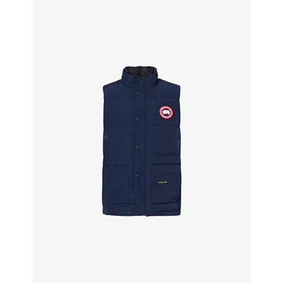 CANADA GOOSE MENS ATLANTIC NVY FREESTYLE PADDED SLIM-FIT SHELL-DOWN GILET