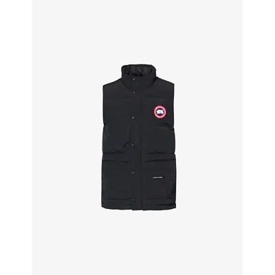CANADA GOOSE MENS BLACK FREESTYLE PADDED SLIM-FIT SHELL-DOWN GILET