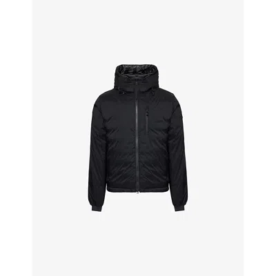 CANADA GOOSE MENS BLACK LODGE BRAND-PATCH REGULAR-FIT SHELL JACKET XL