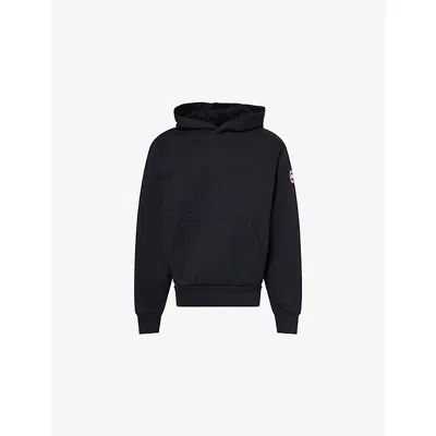 Canada Goose Mens Black Tobermory Kangaroo-pocket Cotton-jersey Hoody