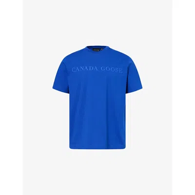 Canada Goose Vantage Logo Crewneck T-shirt In Blue