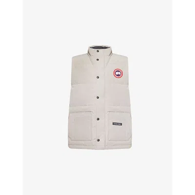 Canada Goose Mens Freestyle Padded Slim-fit Shell-down Gilet Limestone