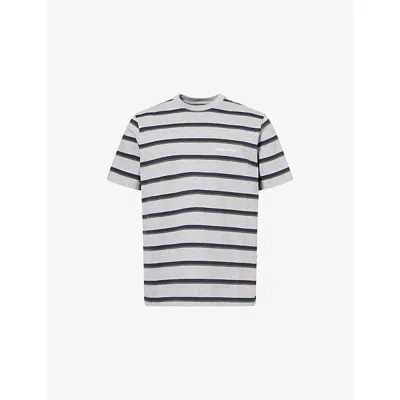 Canada Goose Mens Grey Lorne Stripe Vantage Striped Cotton T-shirt In Multi