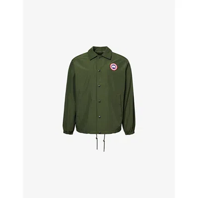 Canada Goose Mens Moss Khaki Regency Brand-badge Cotton-blend Jacket Xs In Green