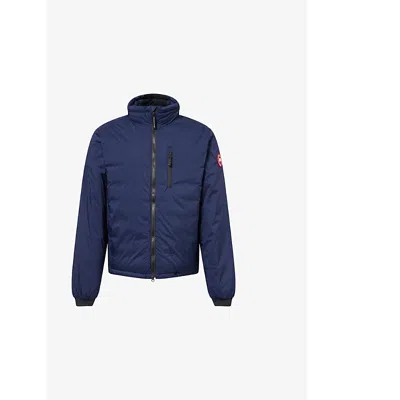 Canada Goose Mens Lodge High-neck Shell-down Jacket Navy In Blue