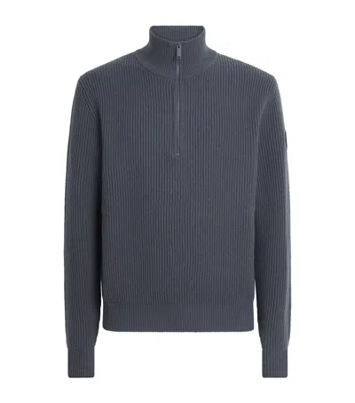 Canada Goose Merino Mckinney Quarter-zip Sweater In Gray