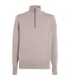 Canada Goose Wool Quarter-zip Rosseau Sweater In Grey