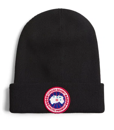 Canada Goose Merino Wool Arctic Beanie In Black