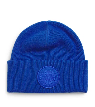 Canada Goose Merino Wool Arctic Toque Beanie In Blue