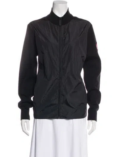 Pre-owned Canada Goose Merino Wool Bomber Jacket In Black