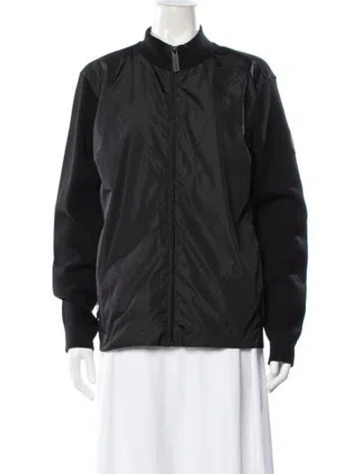 Pre-owned Canada Goose Merino Wool Bomber Jacket In Black