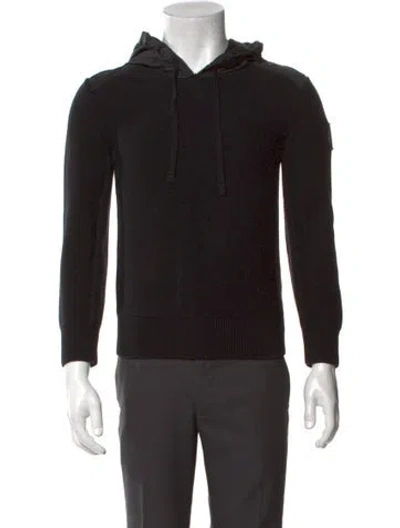 Pre-owned Canada Goose Merino Wool Crew Neck Hoodie In Black
