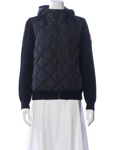 Pre-owned Canada Goose Merino Wool Down Coat In Blue