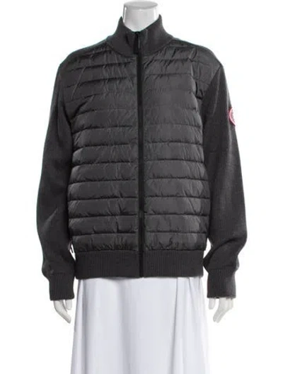 Pre-owned Canada Goose Merino Wool Down Jacket In Gray
