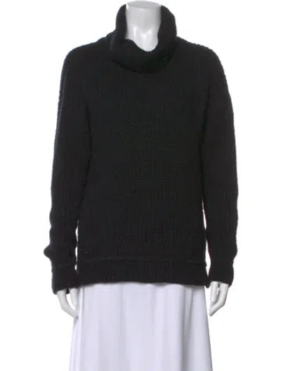 Pre-owned Canada Goose Merino Wool Turtleneck Sweater In Black