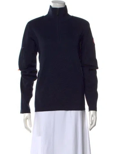 Pre-owned Canada Goose Merino Wool Turtleneck Sweater In Black