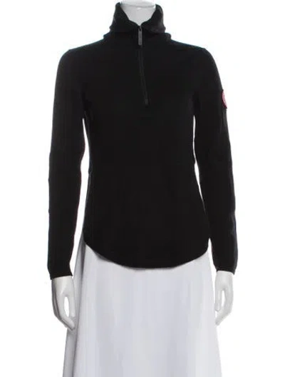 Pre-owned Canada Goose Merino Wool Turtleneck Sweater In Black