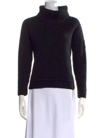 Pre-owned Canada Goose Merino Wool Turtleneck Sweater In Black