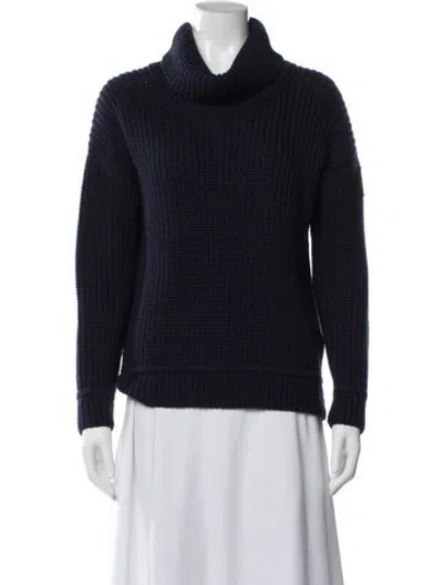 Pre-owned Canada Goose Merino Wool Turtleneck Sweater In Blue