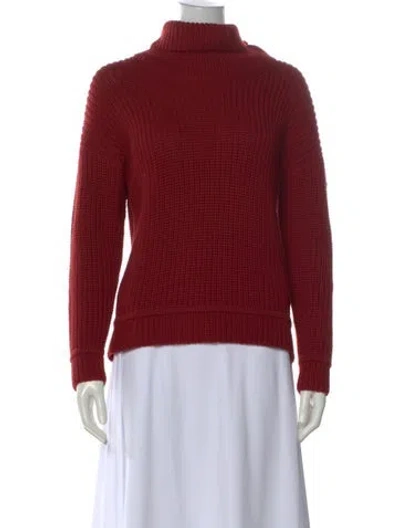 Pre-owned Canada Goose Merino Wool Turtleneck Sweater In Red