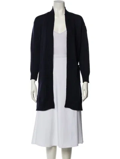 Pre-owned Canada Goose Merino Wool V-neck Sweater In Blue