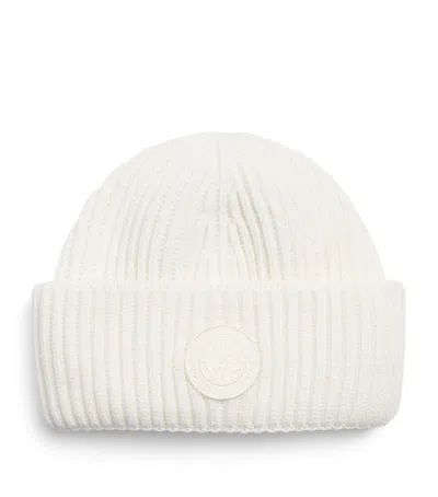 Canada Goose Merino Wool-cashmere Double Fold Toque Beanie In Ivory