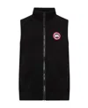 Canada Goose Mens Black Mersey Funnel-neck Recycled-wool-blend Vest