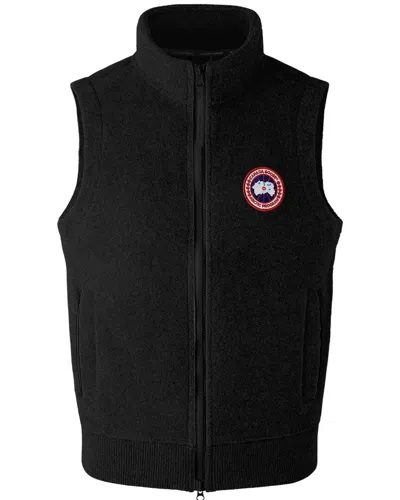 Canada Goose Mersey Fleece Wool-blend Vest In Black