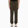 CANADA GOOSE MILITARY GREEN TROUSERS IN TECHNICAL FABRIC