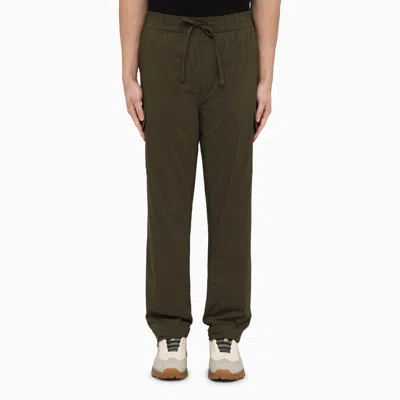 CANADA GOOSE CANADA GOOSE MILITARY GREEN TROUSERS IN TECHNICAL FABRIC