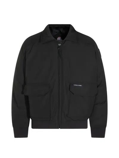 Canada Goose Mimico Logo-patch Zip-up Bomber Jacket In Black