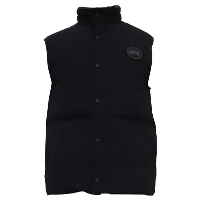 Pre-owned Canada Goose Mock Neck Gilet In Black Polyester
